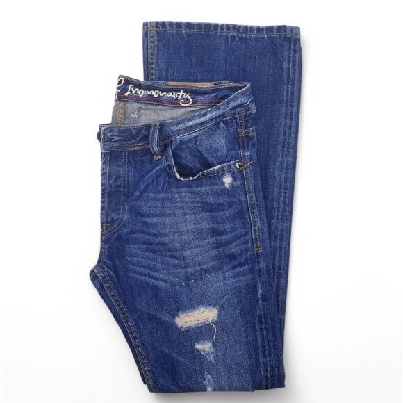 CULT OF INDIVIDUALITY JEANS Trysten Bootcut Button Fly Distressed W36 L34 - Picture 5 of 11